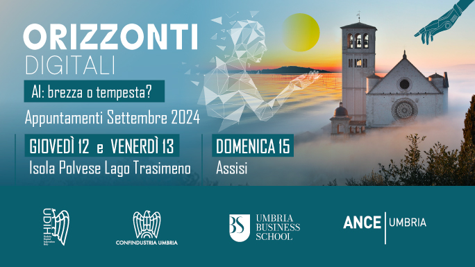 Al via la seconda edizione di “Orizzonti Digitali”: il 12, 13 e 15 settembre all’Isola Polvese e ad Assisi il Forum sull’Intelligenza Artificiale